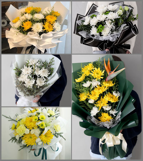 海南海口市龙华区滨海街道八灶社区白事花束代送